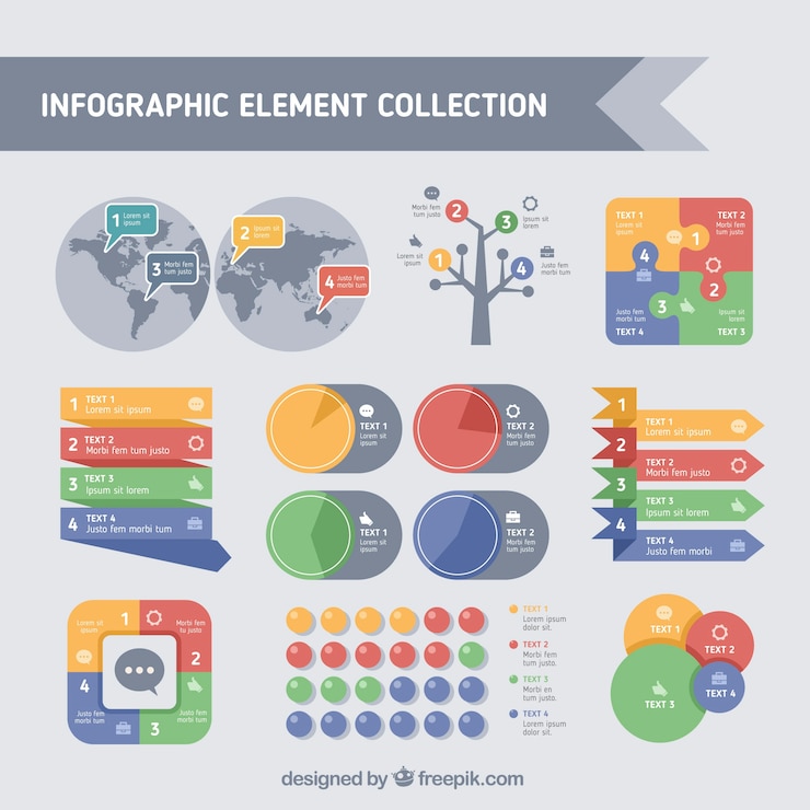 Gratis Vector verscheidenheid van nuttige elementen voor infographics