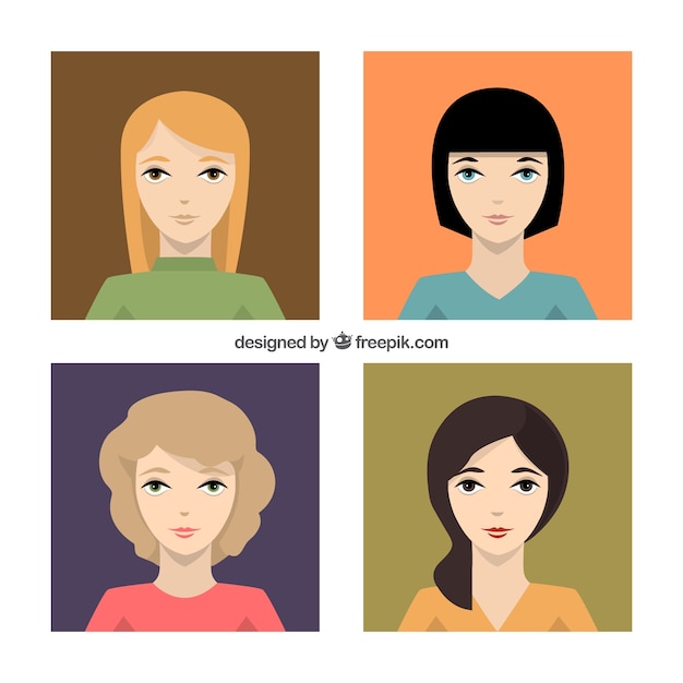 Gratis vector verscheidenheid van vrouwen