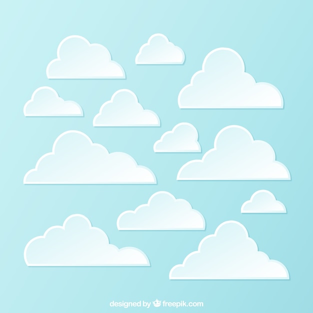 Gratis vector verscheidenheid van wolken