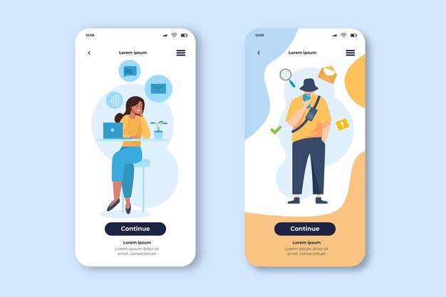 Verschillende apps voor mobiele telefoonsjabloon