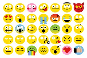 Verschillende emoji-set