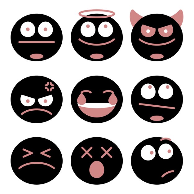 Verschillende emoji-set