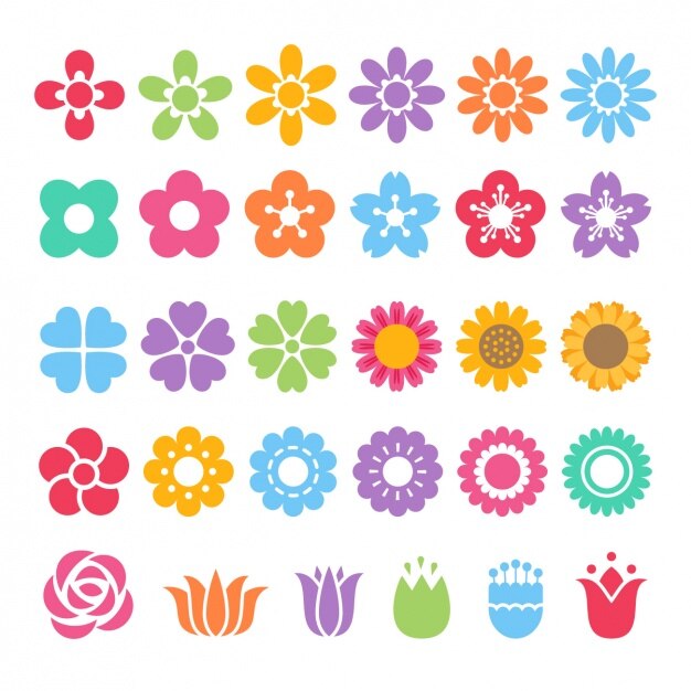 Gratis Vector verschillende gekleurde pictogrammen