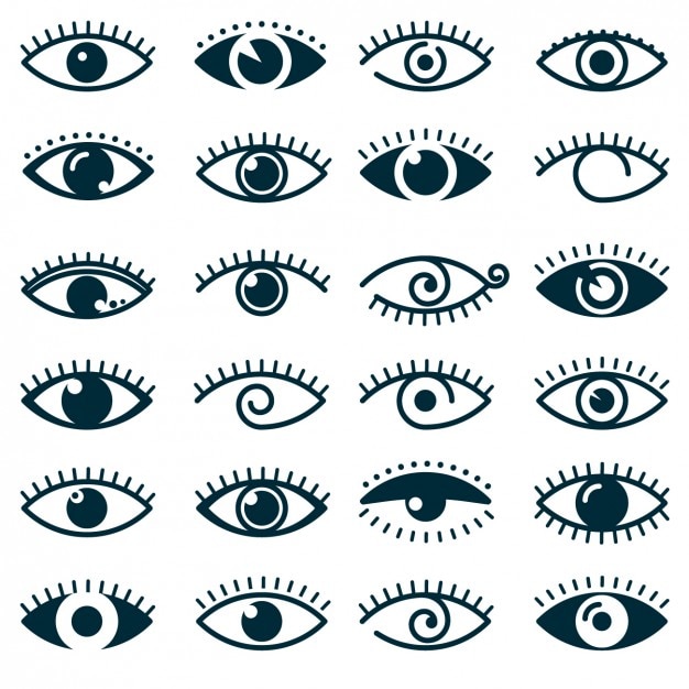 Verschillende ogen icoon collectie