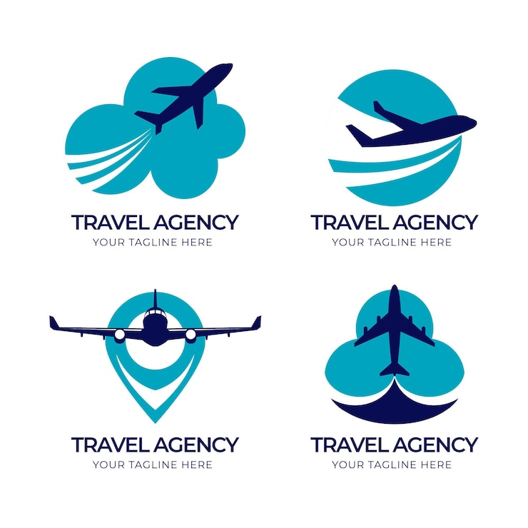 Gratis Vector verschillende reisorganisatie logo's collectie