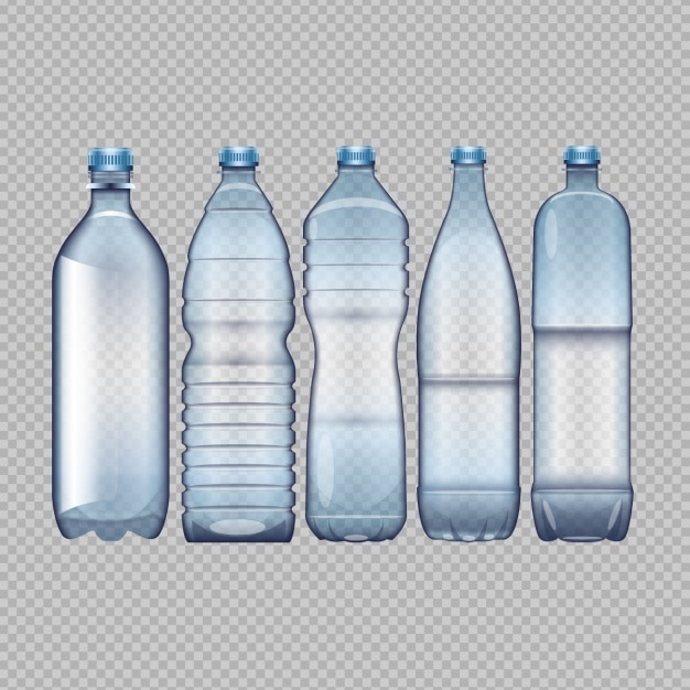 Gratis Vector verschillende waterflessen