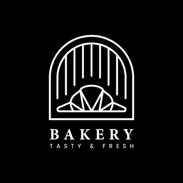 Verse bakkerij gebak winkel logo vector