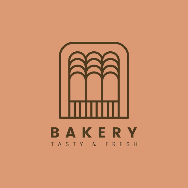 Verse bakkerij gebak winkel logo vector