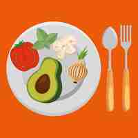 Gratis vector verse groentensalade