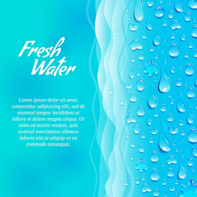 Gratis vector verse schone natuurlijke waterbanner