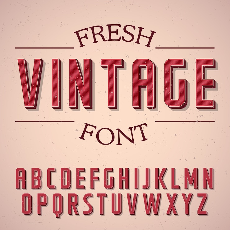 Gratis Vector verse vintage lettertype poster
