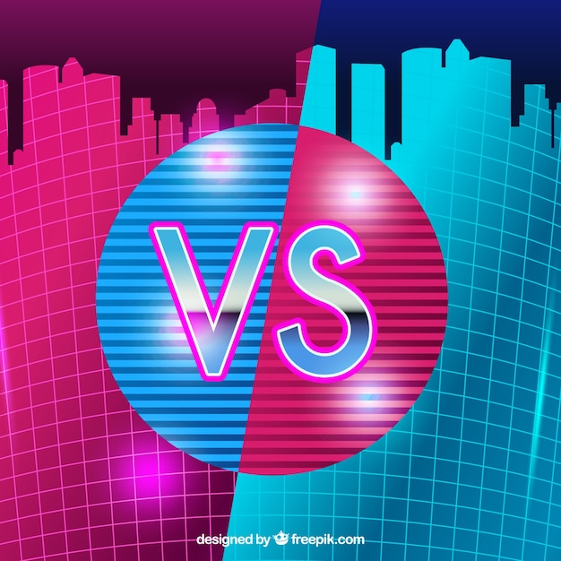 Gratis vector versus achtergrondontwerp