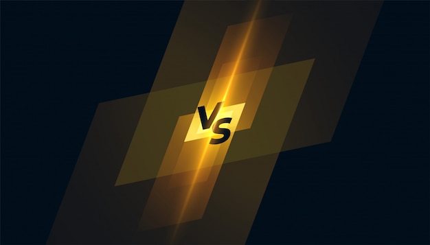 Gratis vector versus vs concurrentie scherm sjabloon achtergrondontwerp