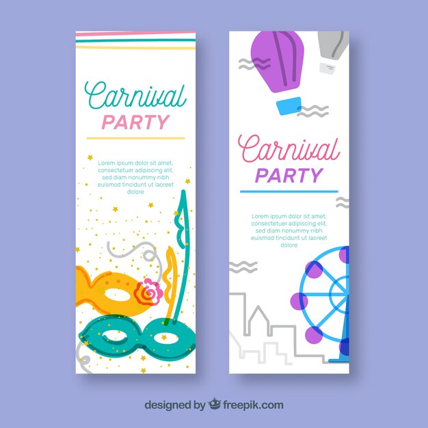 Verticale carnaval banners