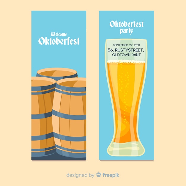 Verticale oktoberfest banners