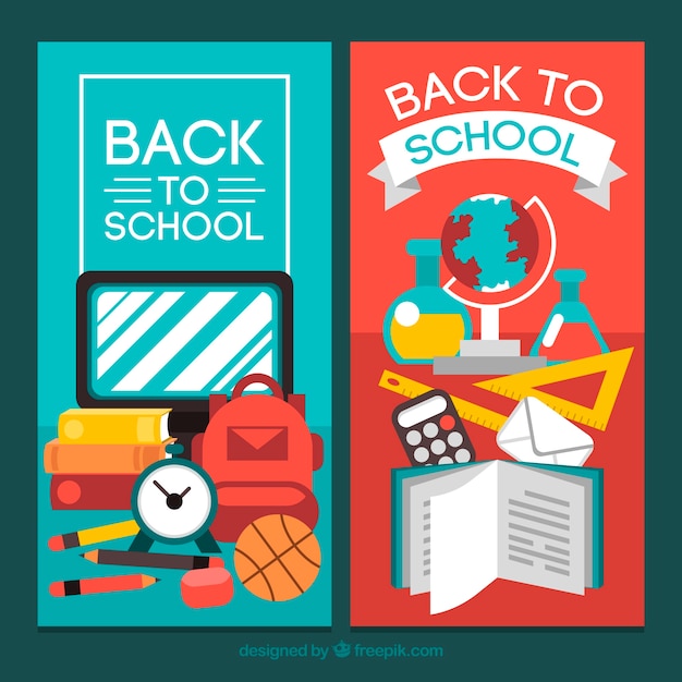 Verticale terug naar school banners