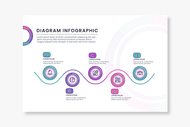 Verwerk infographic sjabloon