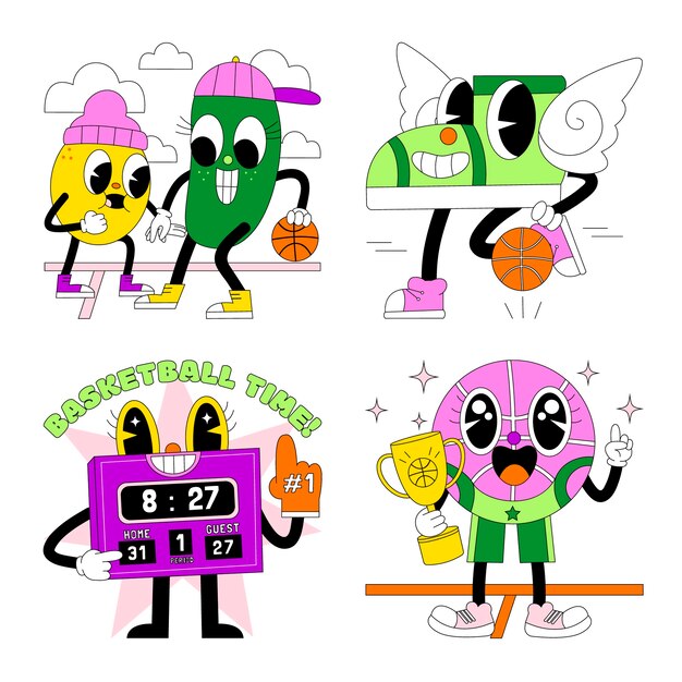 Verzameling basketbalstickers