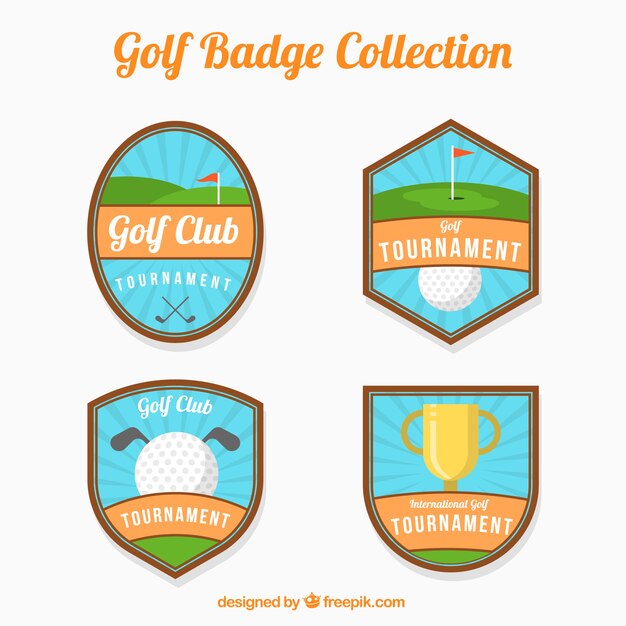 Verzameling golf badges