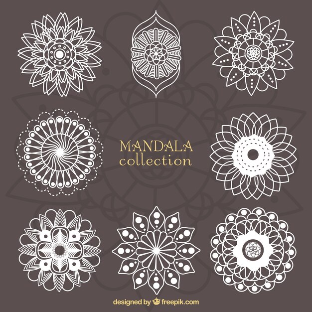 Verzameling handgemaakte mandalas