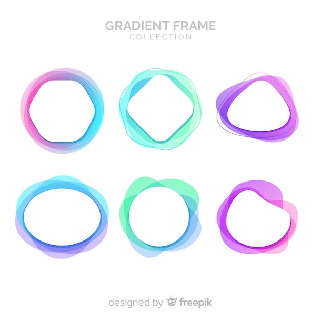 Verzameling moderne gradiënt frames