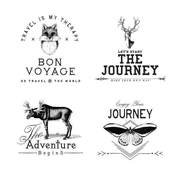 Verzameling van avontuur logo ontwerp vectoren