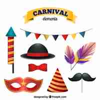 Gratis vector verzameling van carnaval elementen