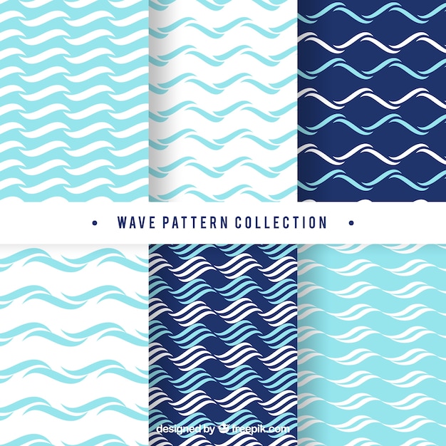 Verzameling van decoratieve patronen golven