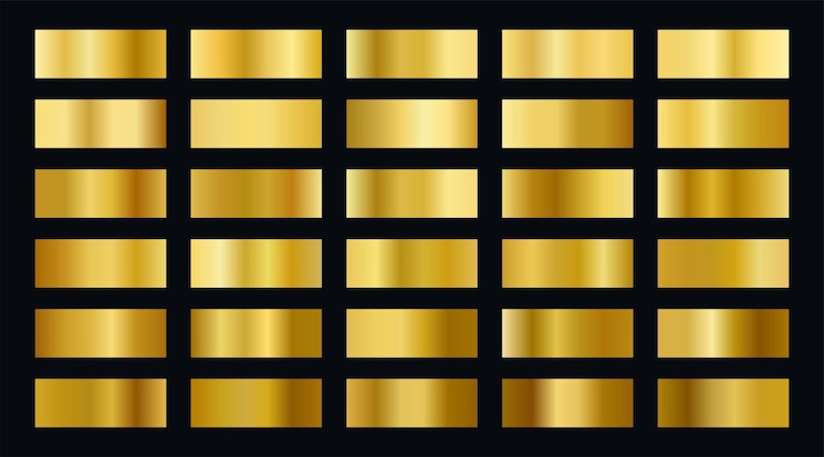 Gratis Vector verzameling van gouden gradiëntpaletachtergrond voor uiux app-vector