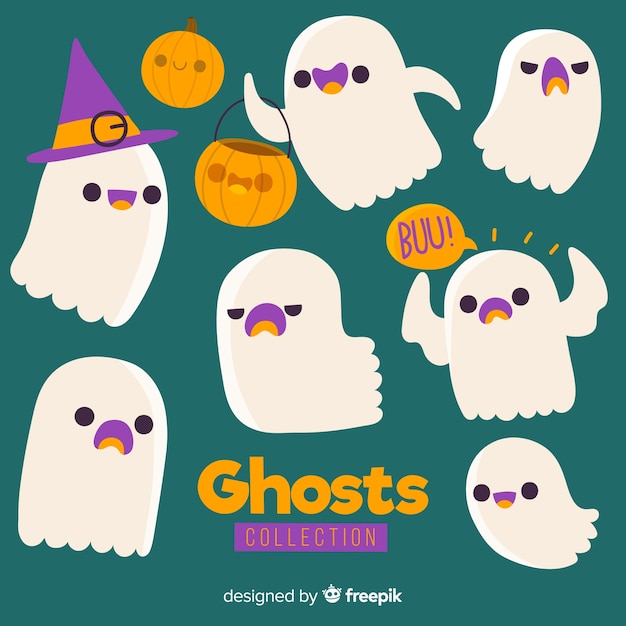 Gratis vector verzameling van halloween geesten