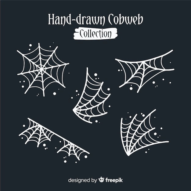 Gratis vector verzameling van halloween spinnenwebben