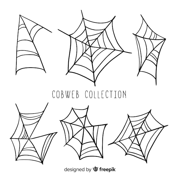 Verzameling van halloween spinnenwebben