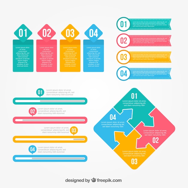 Verzameling van infographic elementen