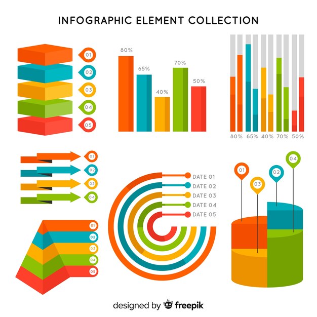 Verzameling van infographic elementen