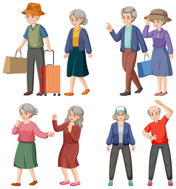 Gratis vector verzameling van karakters voor ouderen