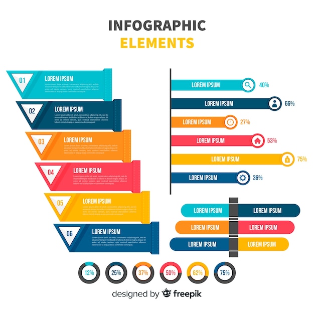 Verzameling van kleurrijke infographic elementen