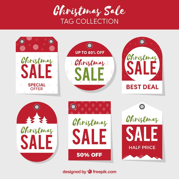 Gratis vector verzameling van leuke kerst stickers te koop