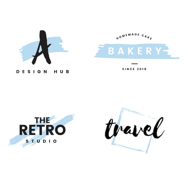 Gratis vector verzameling van logo's en branding vector