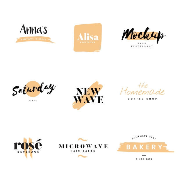 Gratis vector verzameling van logo's en branding vector