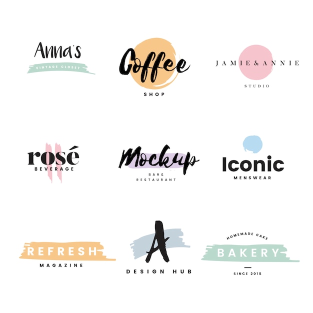 Gratis vector verzameling van logo's en branding vector