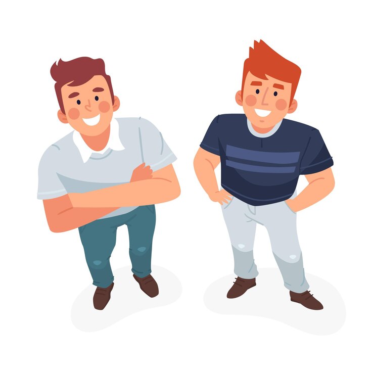 Gratis Vector verzameling van mensen die omhoog kijken