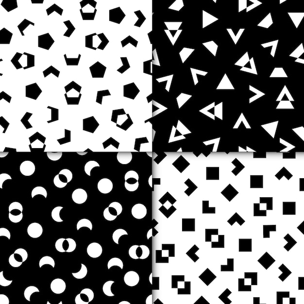 Verzameling van minimale geometrische getekende patronen