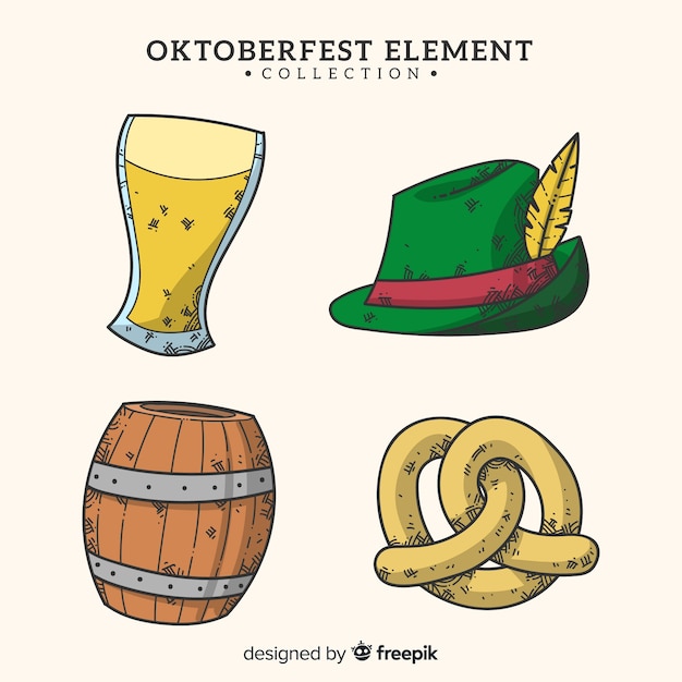 Gratis vector verzameling van oktoberfest-elementen