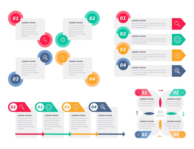 Verzameling van platte infographic elementen