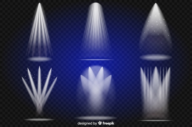 Verzameling van realistische scène verlichting