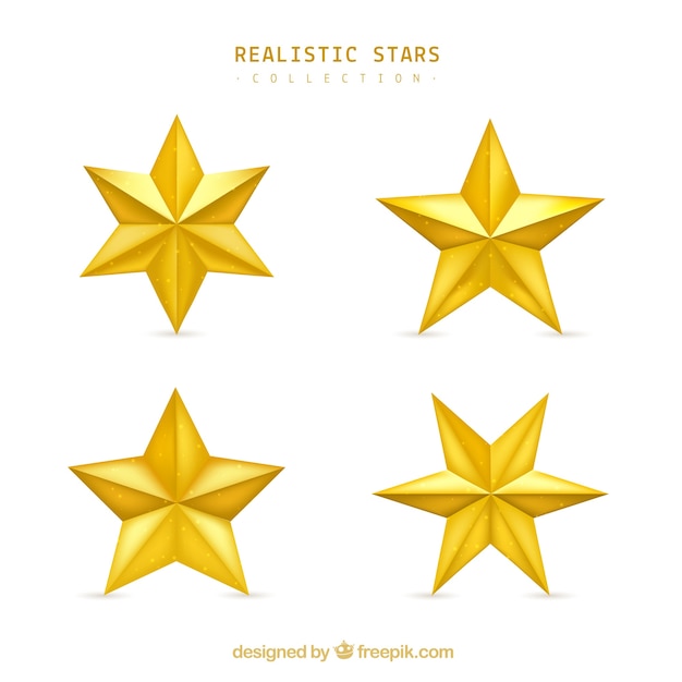 Gratis vector verzameling van realistische sterren