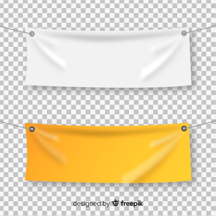 Gratis Vector verzameling van realistische textiel banners