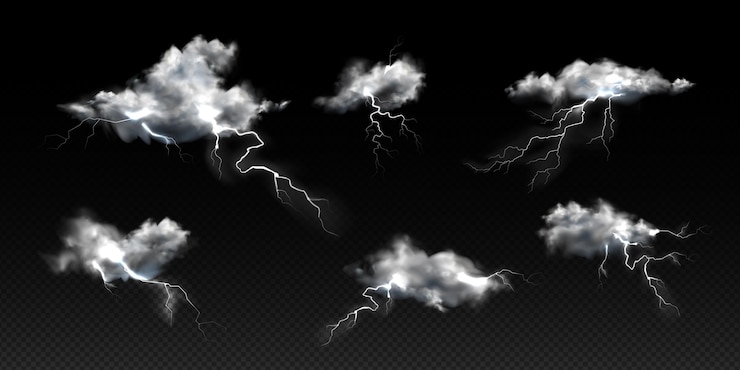 Gratis Vector verzameling van realistische verschillende wolken