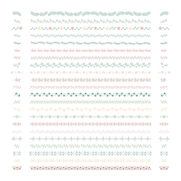 Verzameling van scheidingslijn ontwerp element vectoren