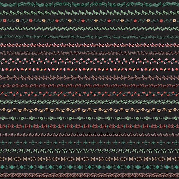 Verzameling van scheidingslijn ontwerp element vectoren